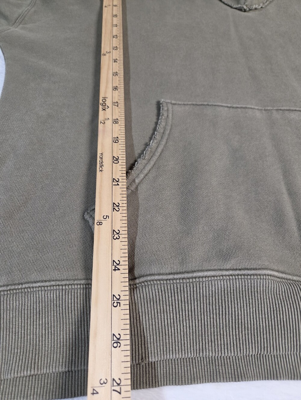 aerie Olive Green Distressed Hoodie - Picture 8 of 13